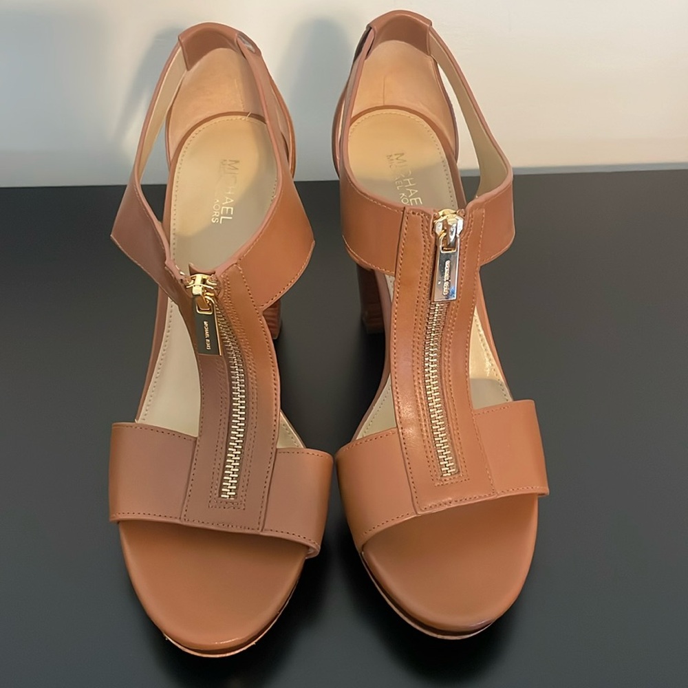 Michael Kors tan heeled sandal